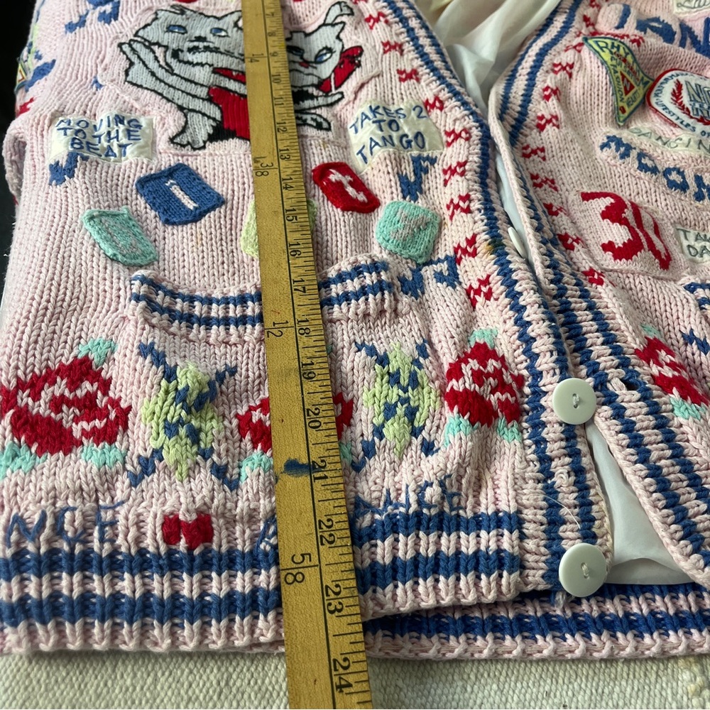 NO! The Jeans Revolt Cat Cardigan Y2K Graphic Knit Rare Streetwear - Picture 12 of 12